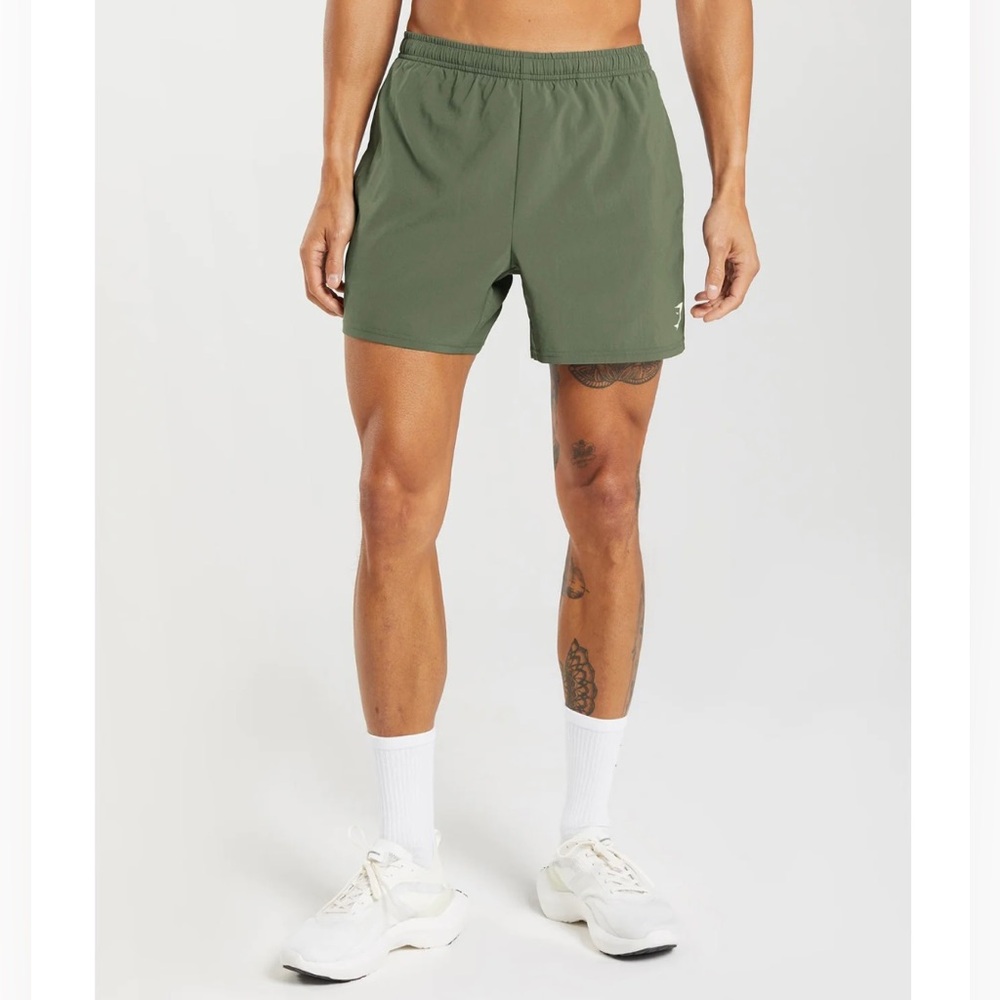 Olive Green XS Gymshark 5” athletic shorts